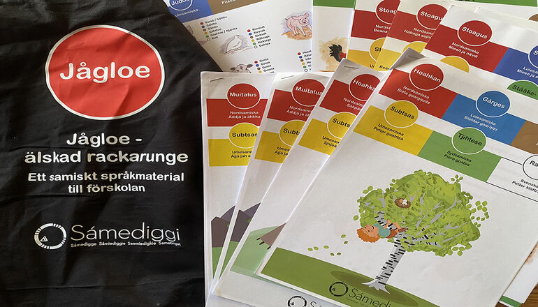 J&aring;gloe-materialet tillsammans med tygp&aring;se