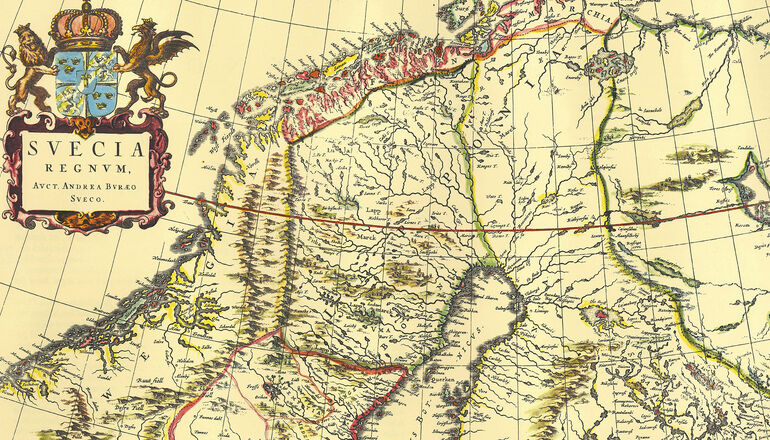 gammal karta fr&aring;n 1500-talet